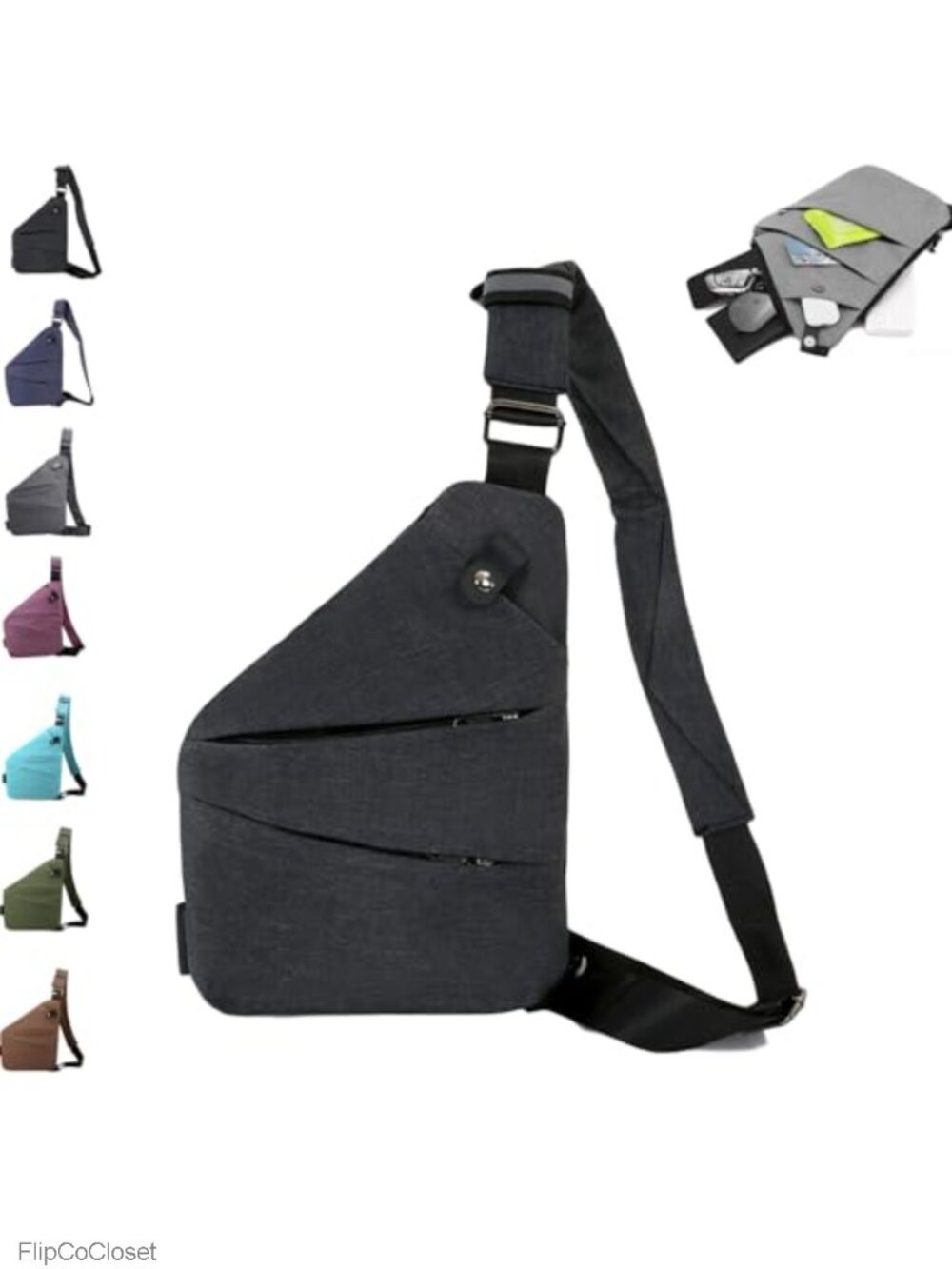 Anti-Theft Nylon Crossbody Travel Bag Adjustable Sling